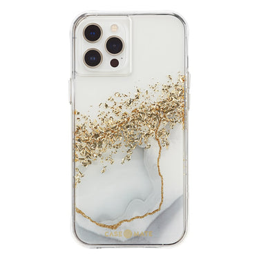 Case-Mate Karat Marble Case for iPhone 12/12 Pro (6.1) - White / Gold
